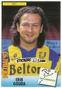 Sticker Erik Gouda - Voetbal 1992-1993 - Panini