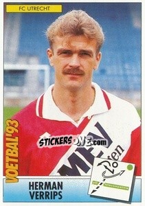 Figurina Herman Verrips - Voetbal 1992-1993 - Panini