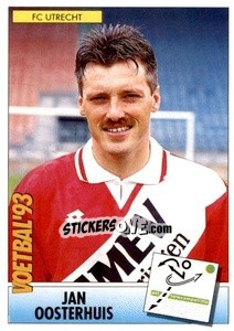 Sticker Jan Oosterhuis - Voetbal 1992-1993 - Panini
