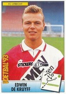 Sticker Edwin de Kruyff - Voetbal 1992-1993 - Panini