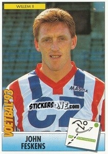 Sticker John Feskens - Voetbal 1992-1993 n. 158 - Panini