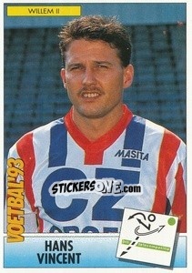 Sticker Hans Vincent - Voetbal 1992-1993 - Panini