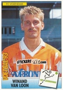 Sticker Winand van Loon - Voetbal 1992-1993 - Panini