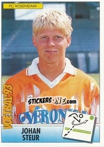 Cromo Johan Steur - Voetbal 1992-1993 - Panini