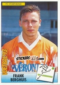 Sticker Frank Berghuis - Voetbal 1992-1993 - Panini