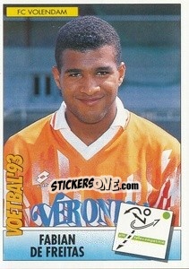 Sticker Fabian de Freitas - Voetbal 1992-1993 - Panini