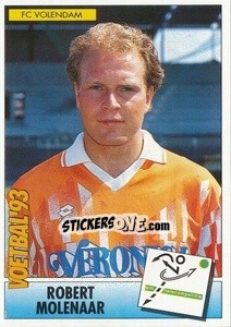 Sticker Robert Molenaar - Voetbal 1992-1993 - Panini