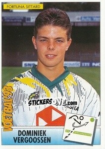 Sticker Dominiek Vergoossen - Voetbal 1992-1993 - Panini