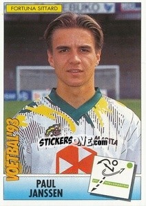 Sticker Paul Janssen - Voetbal 1992-1993 - Panini