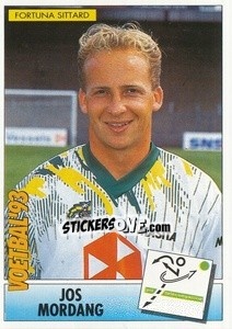 Sticker Jos Mordang - Voetbal 1992-1993 n. 182 - Panini
