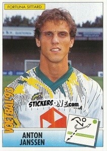 Sticker Anton Janssen - Voetbal 1992-1993 - Panini