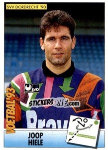 Sticker Joop Hiele - Voetbal 1992-1993 - Panini