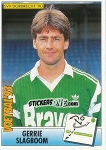 Sticker Gerrie Slagboom - Voetbal 1992-1993 - Panini