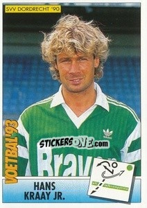 Sticker Hans Kraay Jr. - Voetbal 1992-1993 - Panini
