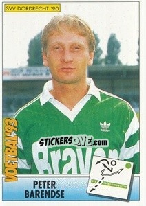 Sticker Peter Barendse - Voetbal 1992-1993 - Panini