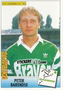 Sticker Peter Barendse - Voetbal 1992-1993 n. 194 - Panini