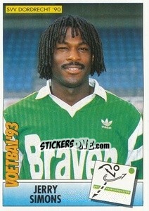 Figurina Jerry Simons - Voetbal 1992-1993 n. 196 - Panini