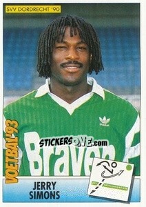 Cromo Jerry Simons - Voetbal 1992-1993 - Panini