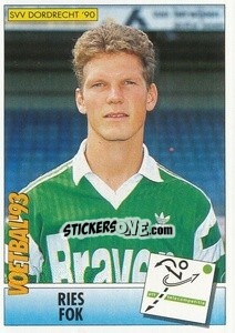Sticker Ries Fok - Voetbal 1992-1993 n. 197 - Panini