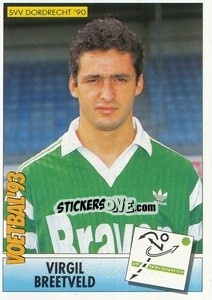 Sticker Virgil Breetveld - Voetbal 1992-1993 - Panini