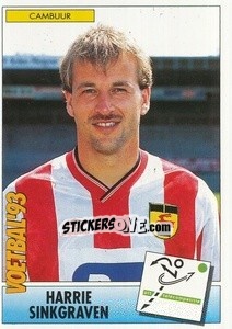 Sticker Harrie Sinkgraven - Voetbal 1992-1993 - Panini