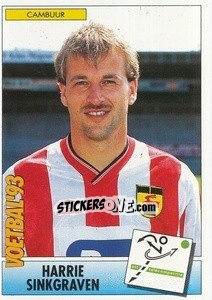 Sticker Harrie Sinkgraven - Voetbal 1992-1993 n. 205 - Panini