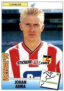 Sticker Johan Abma - Voetbal 1992-1993 n. 206 - Panini