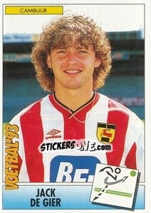 Sticker Jack de Gier - Voetbal 1992-1993 - Panini