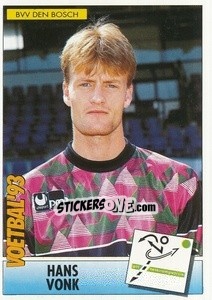 Sticker Hans Vonk - Voetbal 1992-1993 - Panini