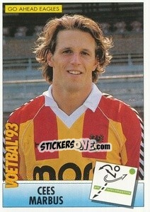 Sticker Cees Marbus - Voetbal 1992-1993 - Panini
