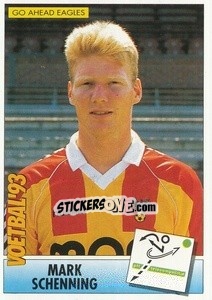 Sticker Mark Schenning - Voetbal 1992-1993 - Panini