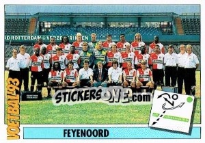 Sticker Team Feyenoord - Voetbal 1992-1993 - Panini