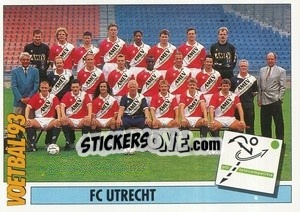 Cromo Team FC Utrecht - Voetbal 1992-1993 - Panini