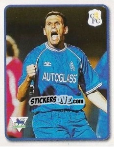 Sticker Gustavo Poyet - F.A. Premier League SuperStars 1999-2000 - Topps