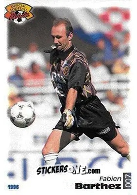Sticker Fabien Barthez - U.N.F.P. Football Cards 1995-1996 n. 7 - Panini