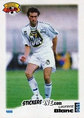 Sticker Laurent Blanc - U.N.F.P. Football Cards 1995-1996 n. 11 - Panini