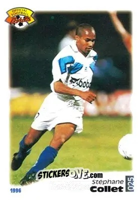 Sticker Stephane Collet - U.N.F.P. Football Cards 1995-1996 n. 25 - Panini