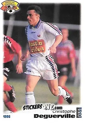 Figurina Christophe Deguerville - U.N.F.P. Football Cards 1995-1996 n. 31 - Panini