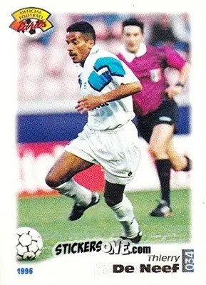 Sticker Thierry De Neef - U.N.F.P. Football Cards 1995-1996 n. 34 - Panini