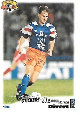 Sticker Fabrice Divert - U.N.F.P. Football Cards 1995-1996 n. 37 - Panini