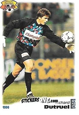 Sticker Richard Dutruel - U.N.F.P. Football Cards 1995-1996 n. 43 - Panini