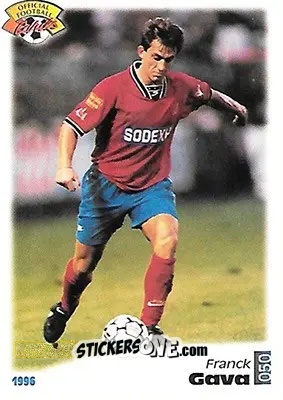 Sticker Franck Gava - U.N.F.P. Football Cards 1995-1996 n. 50 - Panini