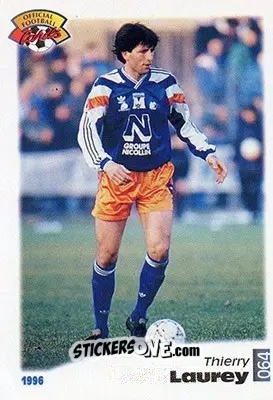 Sticker Thierry Laurey - U.N.F.P. Football Cards 1995-1996 n. 64 - Panini