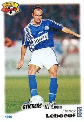 Sticker Frank Leboeuf - U.N.F.P. Football Cards 1995-1996 n. 65 - Panini