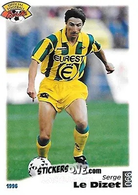 Sticker Serge Le Dizet - U.N.F.P. Football Cards 1995-1996 n. 66 - Panini