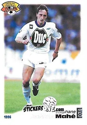Sticker Stephane Mahe - U.N.F.P. Football Cards 1995-1996 n. 74 - Panini