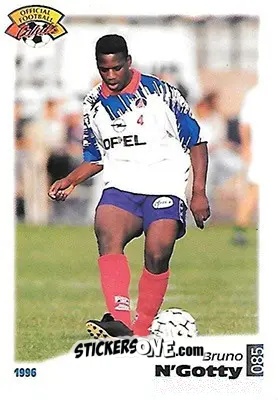 Sticker Bruno N'Gotty - U.N.F.P. Football Cards 1995-1996 n. 85 - Panini