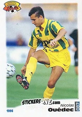 Sticker Nicolas Ouedec - U.N.F.P. Football Cards 1995-1996 n. 87 - Panini