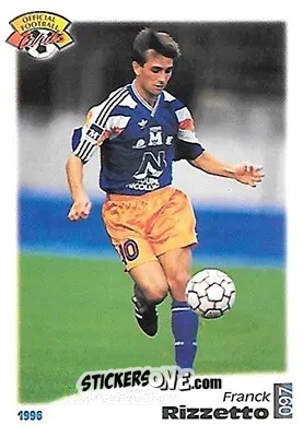 Sticker Franck Rizzetto - U.N.F.P. Football Cards 1995-1996 n. 97 - Panini
