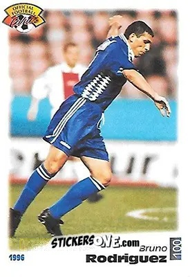 Sticker Bruno Rodriguez - U.N.F.P. Football Cards 1995-1996 n. 100 - Panini